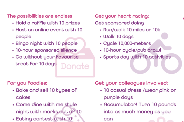 10 for 10 fundraising pack